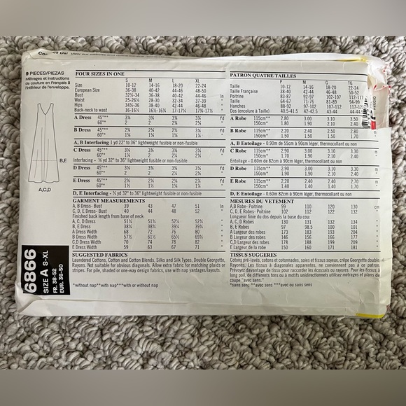 New Look Women’s « Easy » Sewing Pattern 6866, Uncut - Picture 2 of 2